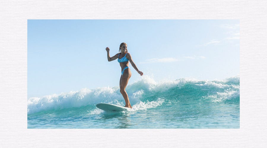 Jamaica Selby surfing in Western Australia