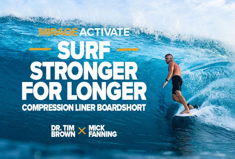 Mick Fanning surfing in the Mirage Activate Boardshort