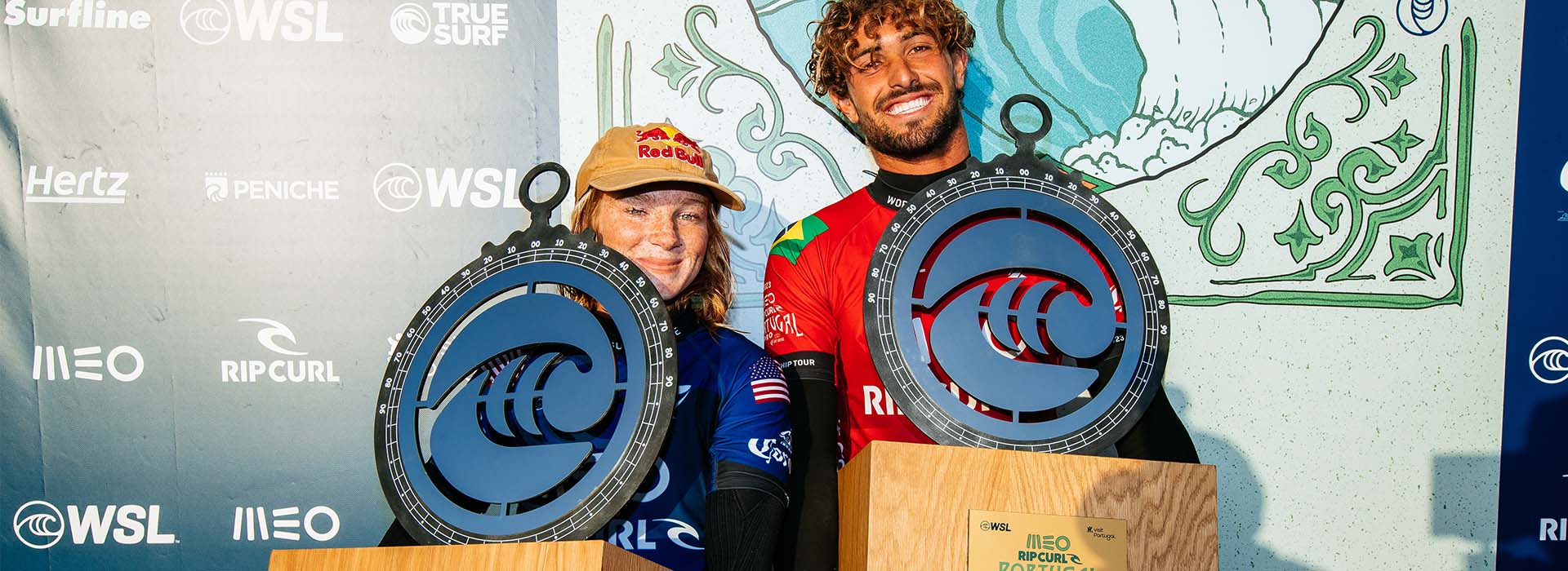 Caitie Simmers and Joa Chianca win the MEO Rip Curl Pro Portugal